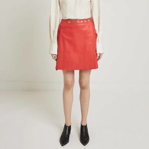 Acne Studios Shirin Leather Mini Skirt
